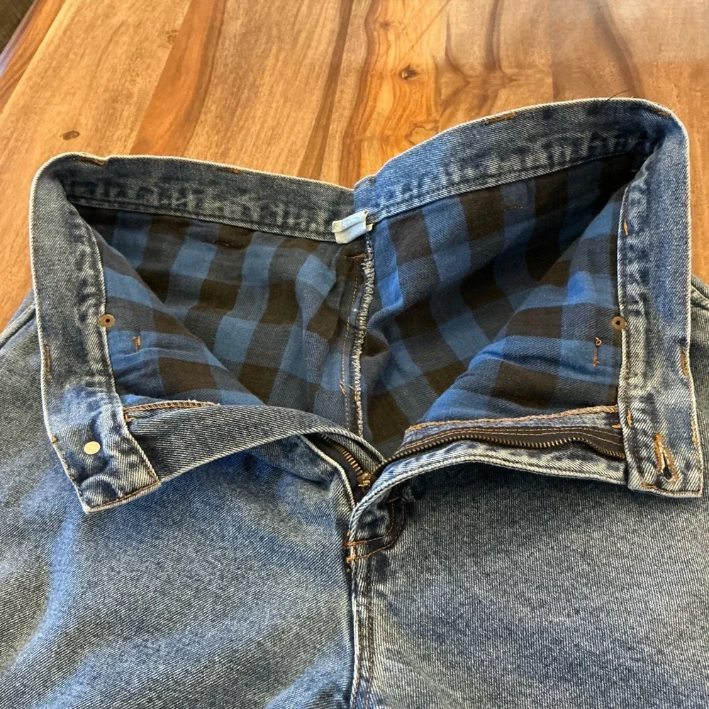 Bear River Workwear Men's Blue Denim Flannel Lined‎ Jeans Size 34x30
